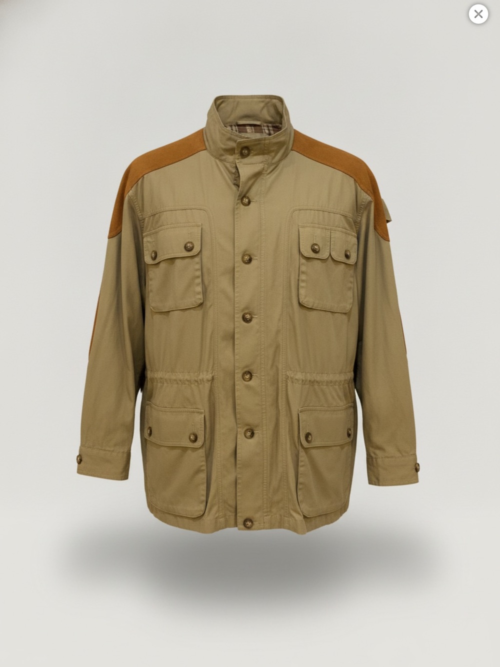 Orvis Field Ranger Jacket with Brown Leather Details Barn Coat